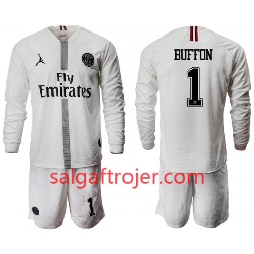 Paris Saint-Germain Fodboldtrøjer BUFFON 1 Jodan Hvid Børn 3. sæt 2018/19 Langærmet Paris Saint-Germain Fodboldtrøjer BUFFON 1 Jodan Hvid Børn 3. sæt 2018/19 Langærmet